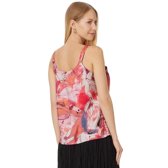 New NIC+ZOE Scribble‎ Bouquet Crepe Cami in Pink Multi Size XL - Picture 13 of 15